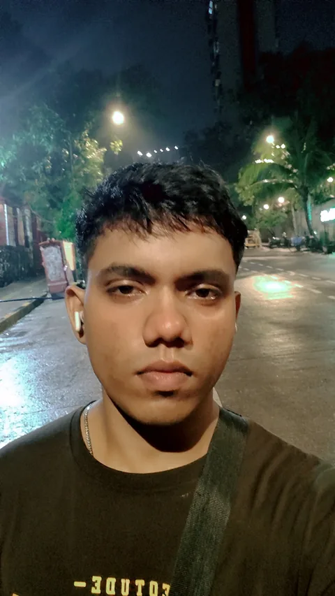 Shubham Sahu photographed outdoors in the evening.